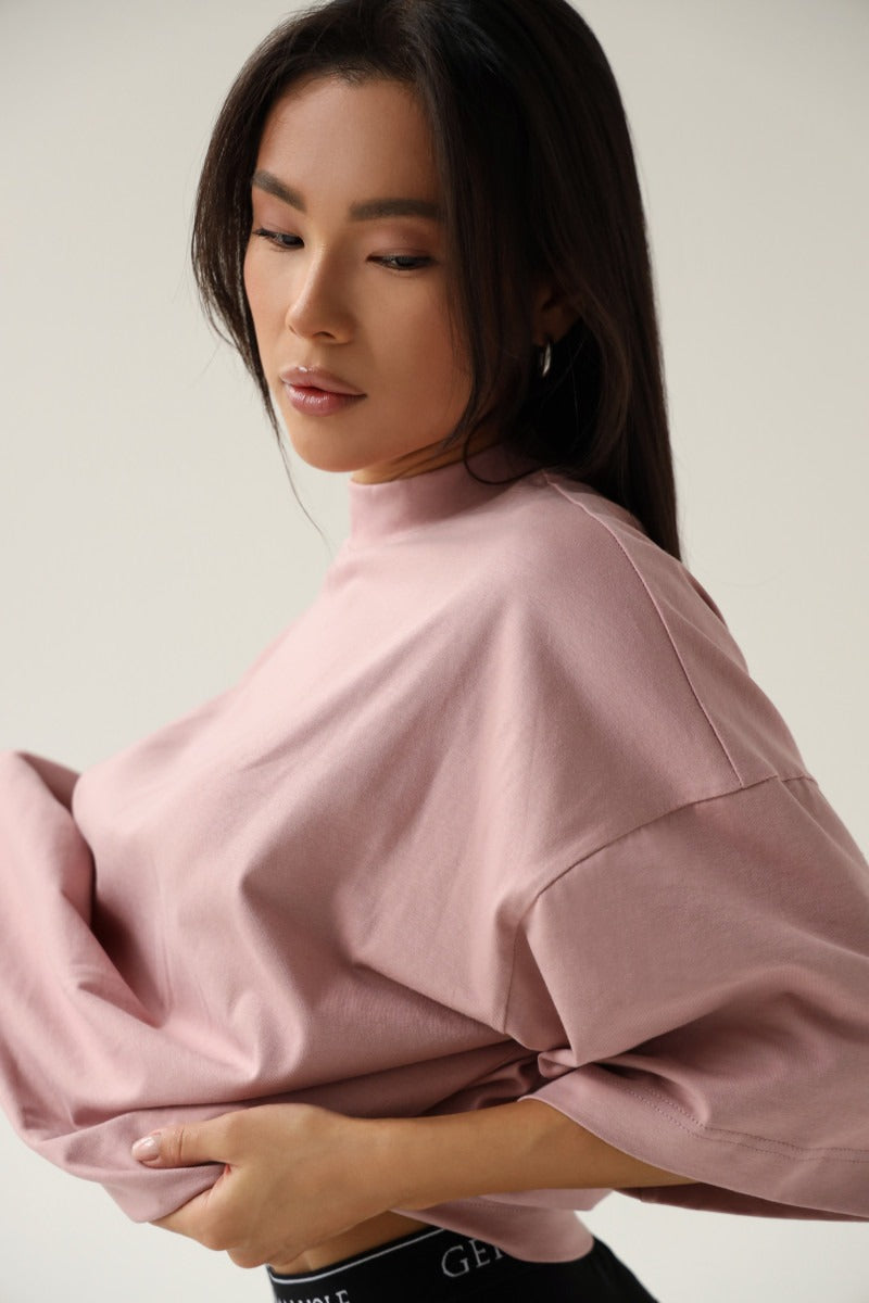 Футболка оверсайз из хлопка 23164 rose