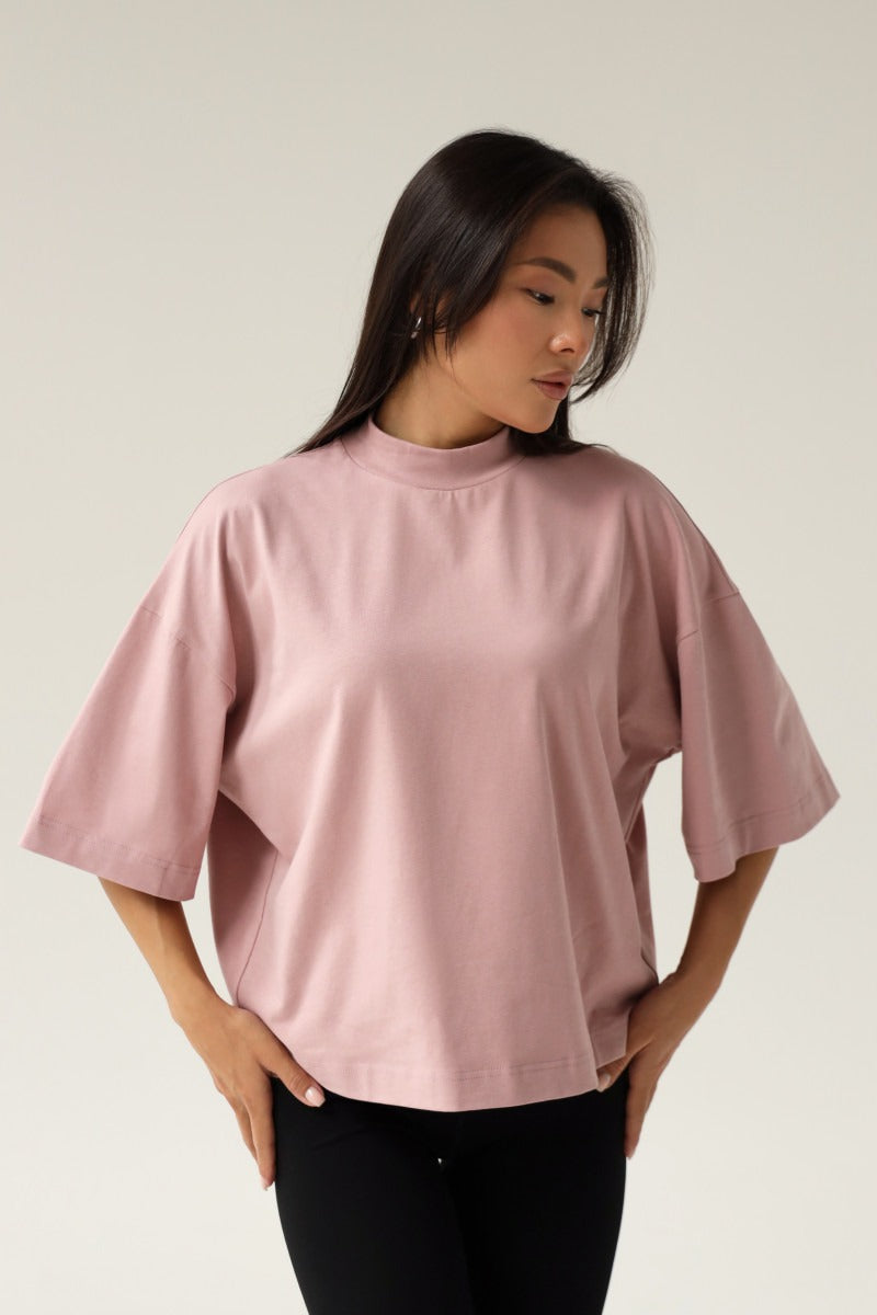 Футболка оверсайз из хлопка 23164 rose