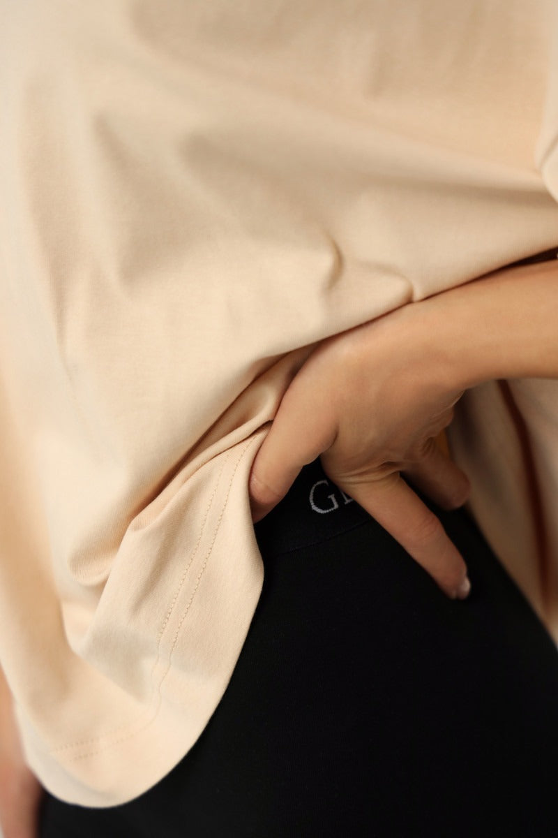 Футболка оверсайз из хлопка 23165 nude