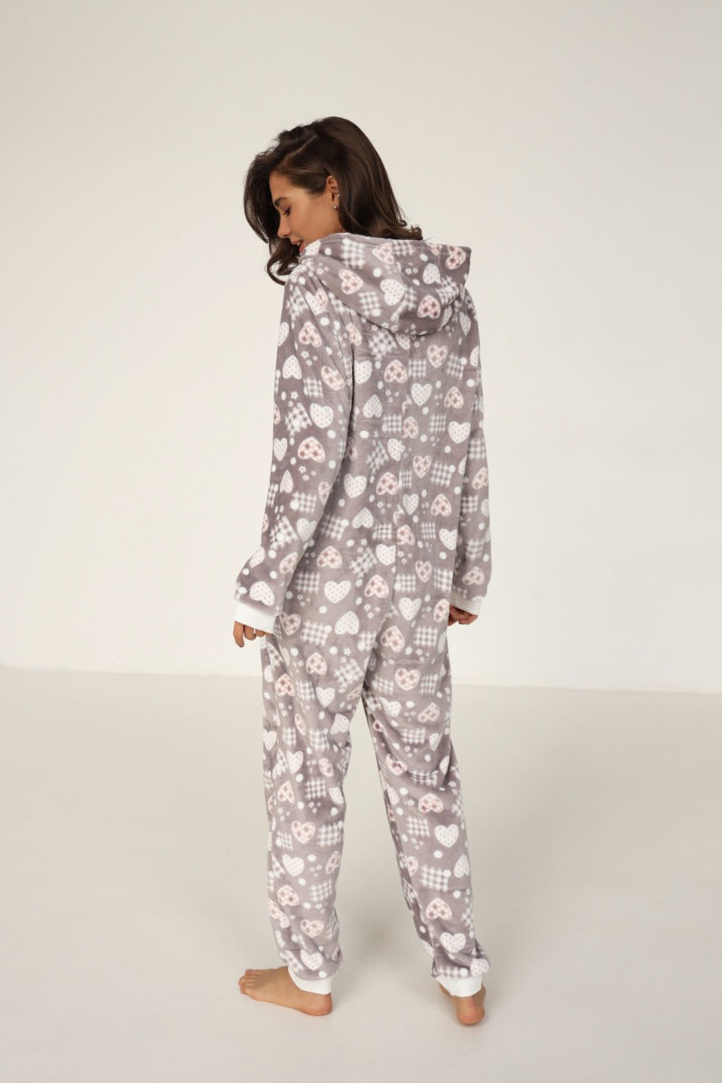 Домашний комбинезон на молнии 23170 beige