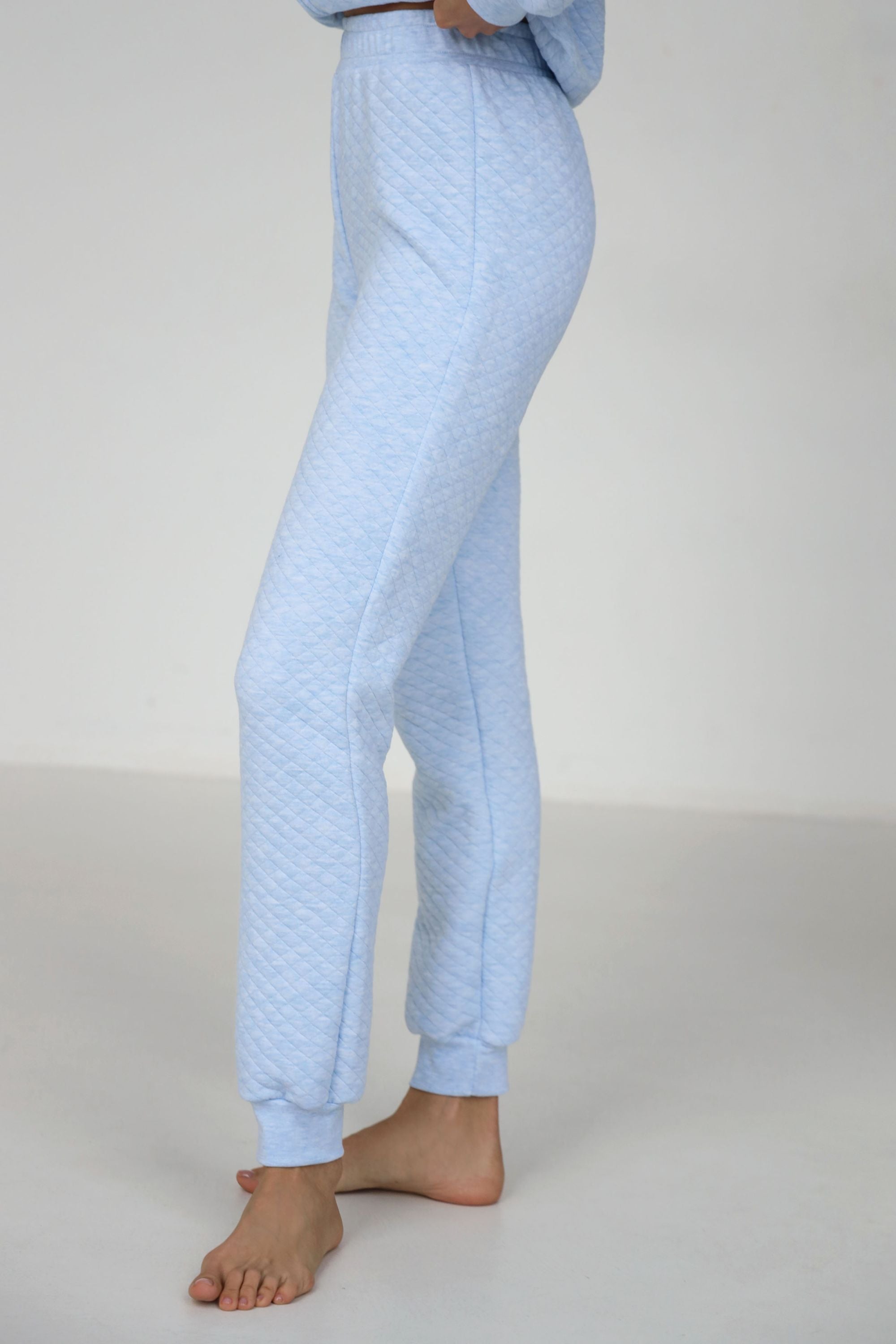 Хлопковый комплект на молнии 23173 blue