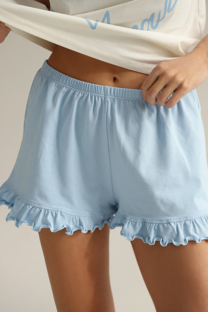 Піжама з шортами з бавовни Amour 24015 blue