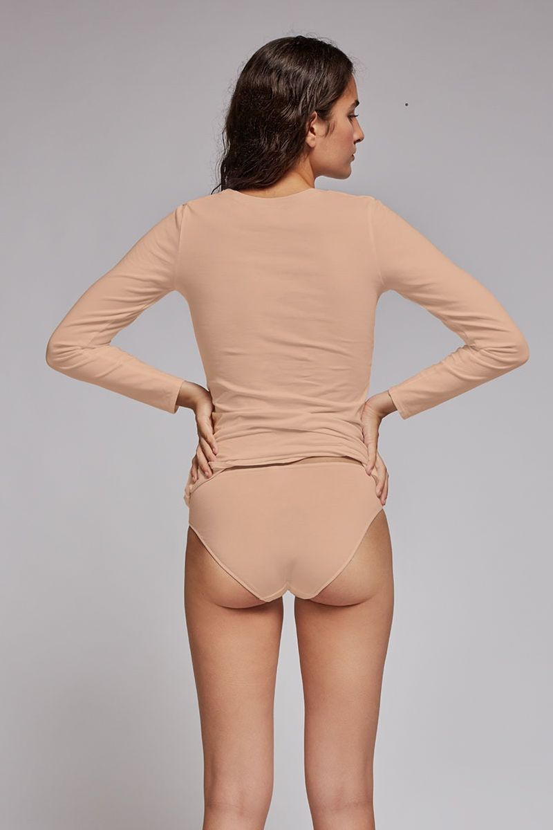 Лонгслив из эко-хлопка 129 beige