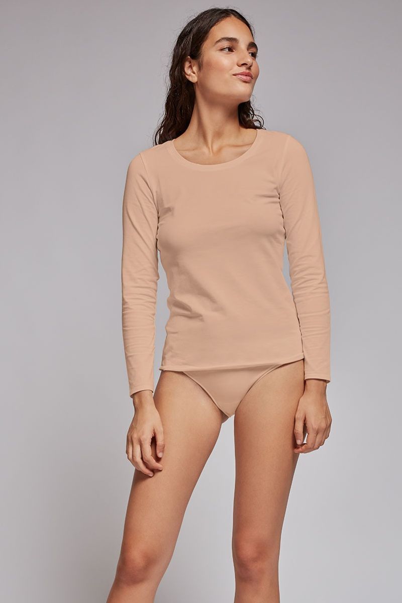 Лонгслив из эко-хлопка 129 beige