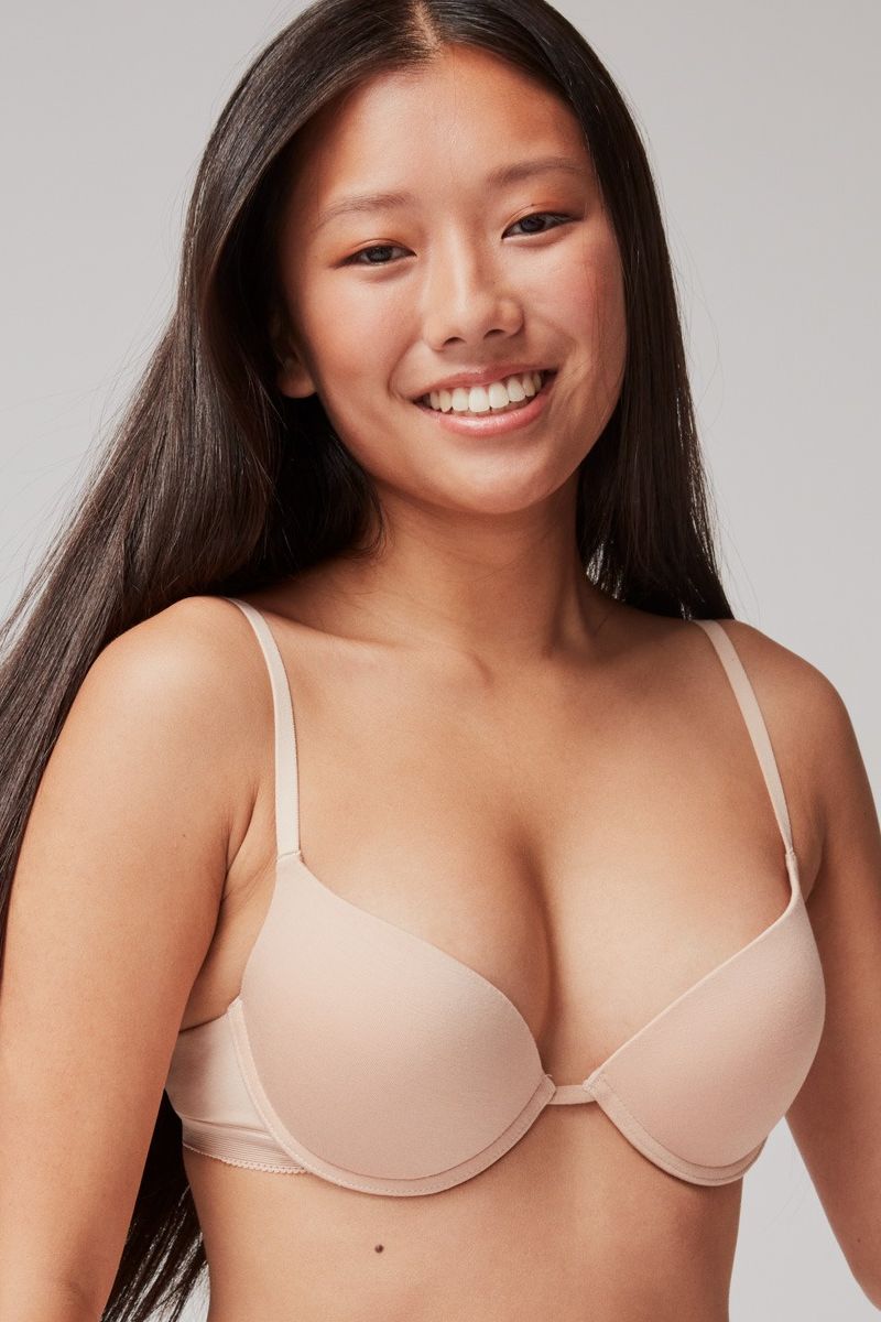 Гладкий бюстгальтер push-up 1/0136 beige