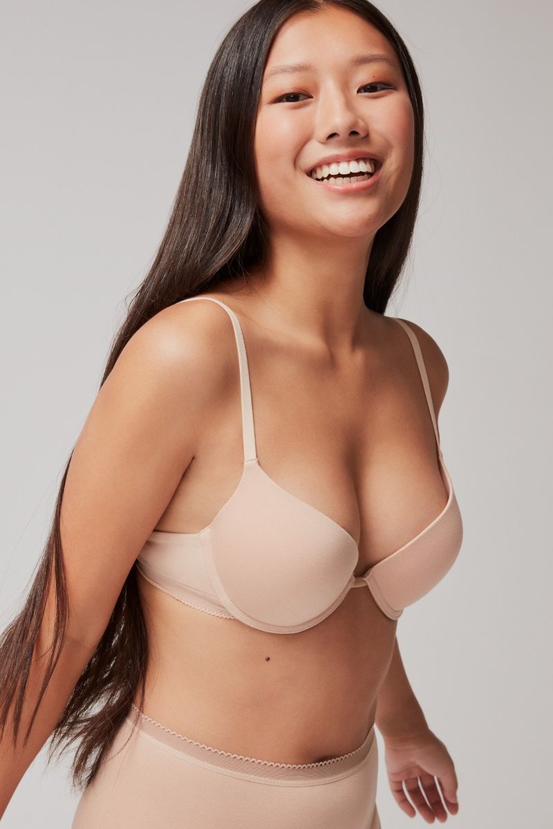 Гладкий бюстгальтер push-up 1/0136 beige