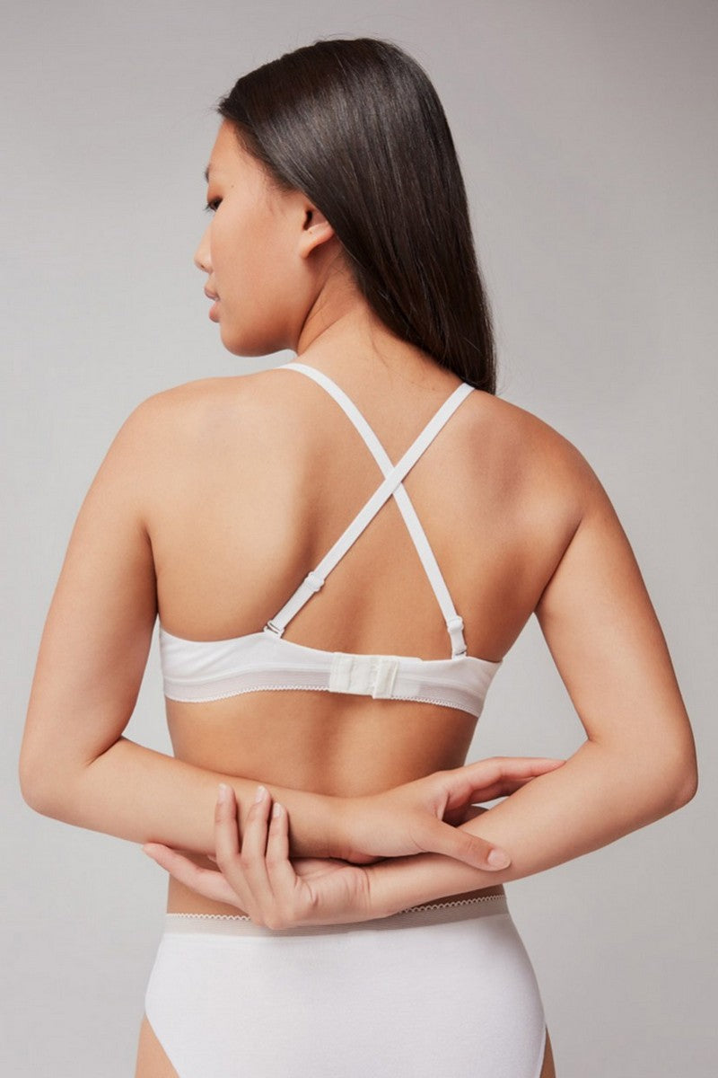 Гладкий бюстгальтер push-up 1/0136 white