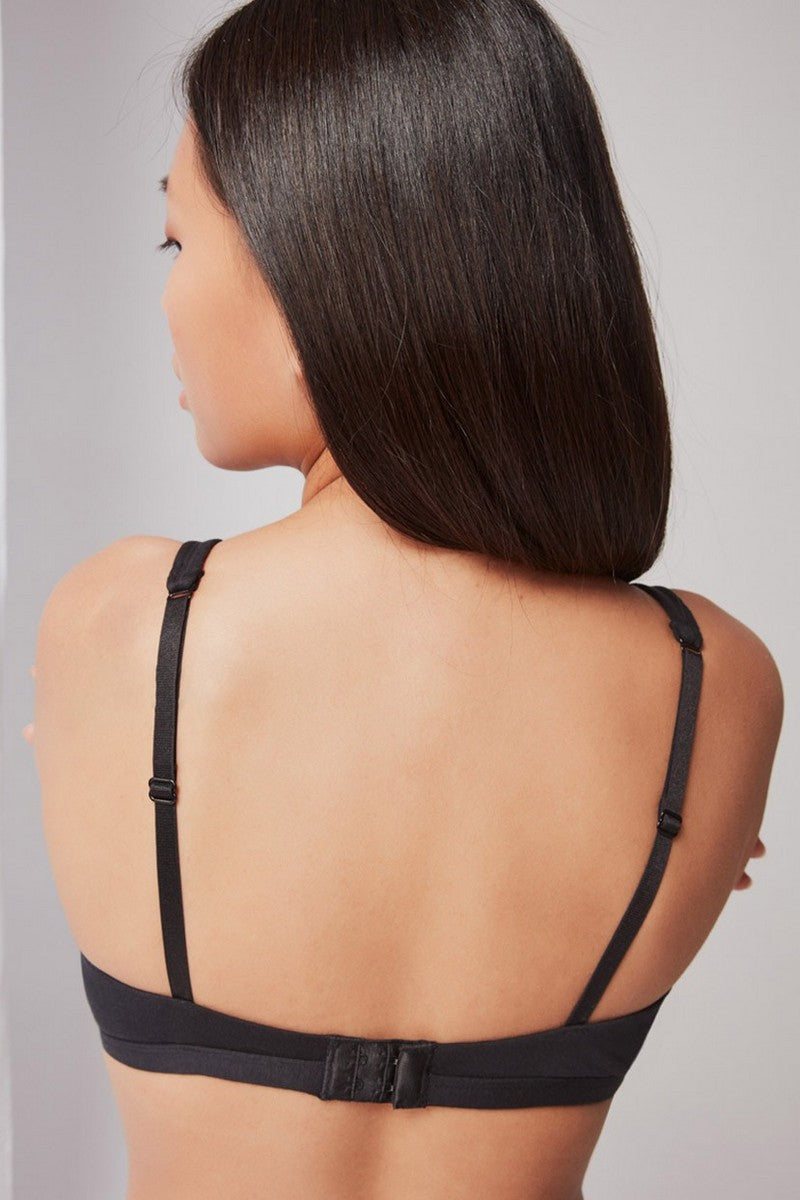 Хлопковый бралет без косточек 1/0142 black