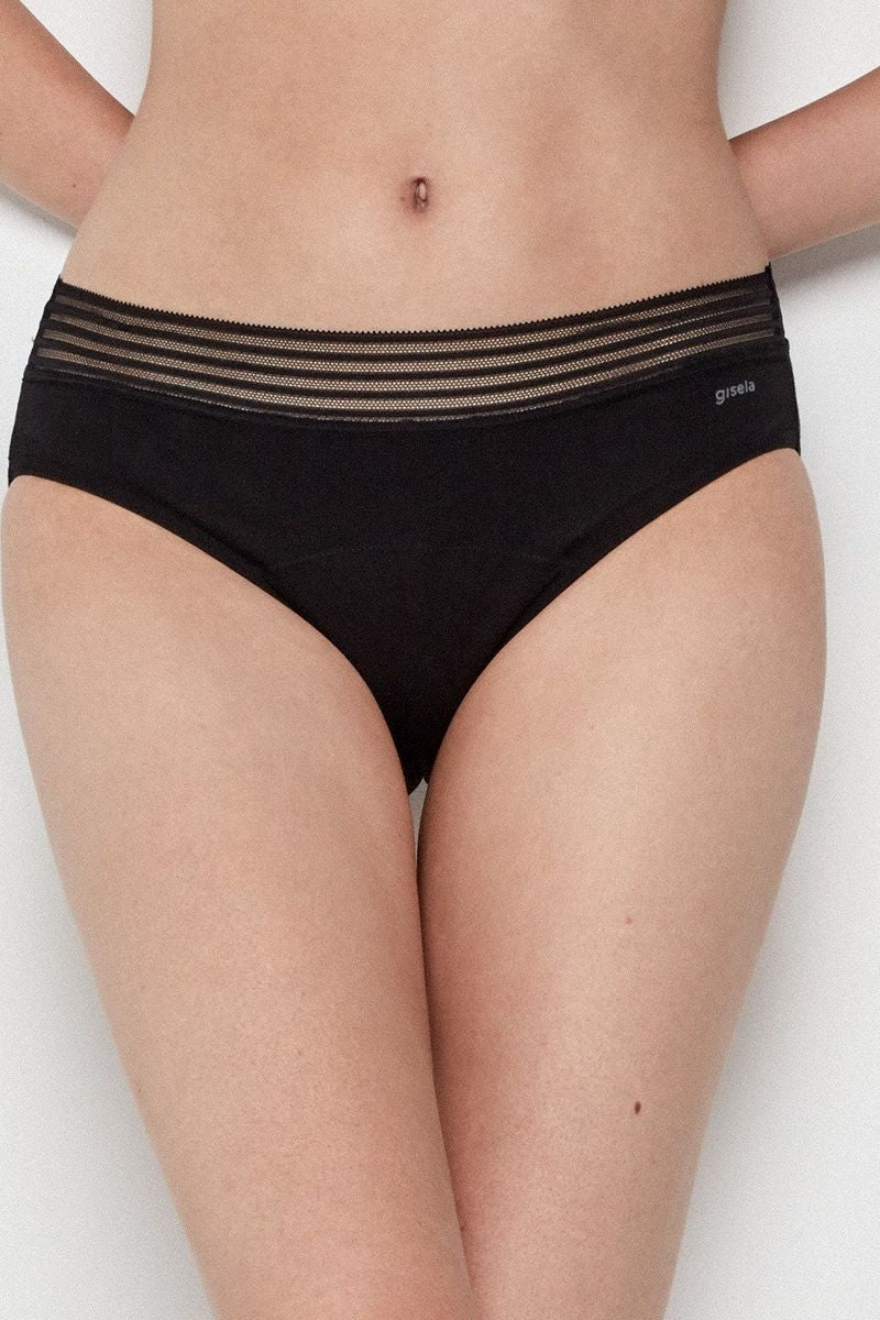 Менструальные трусики слип из эко-хлопка 1/0235 black