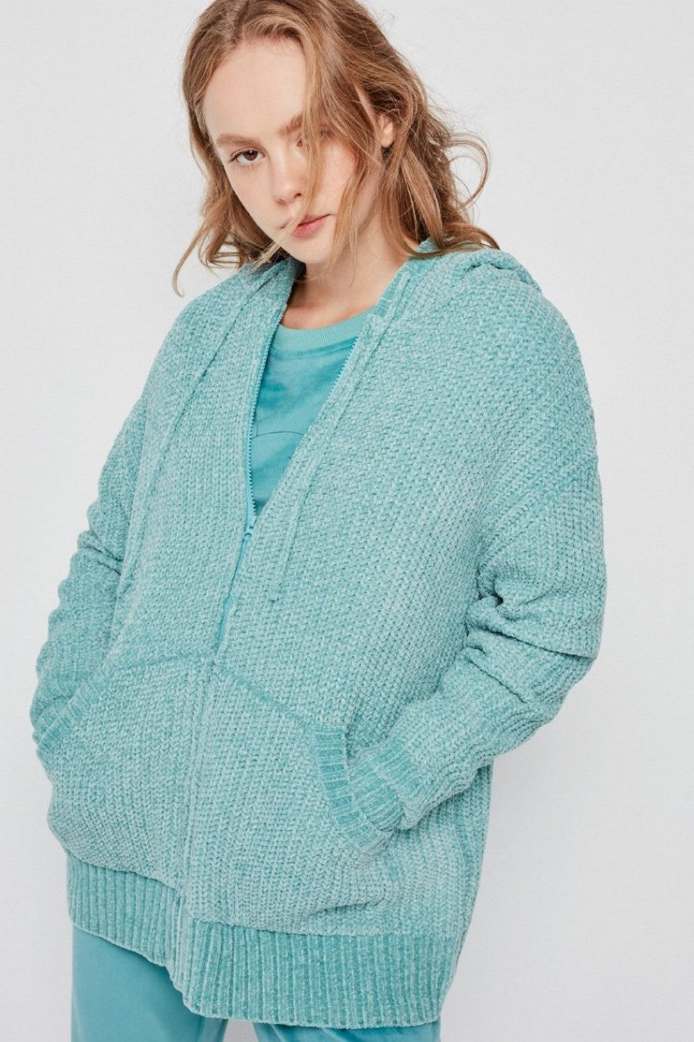 Вязаный кардиган с капюшоном 2/1991 mint