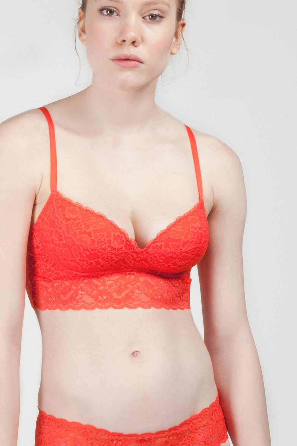 Комплект білизни з мережива 30177 coral