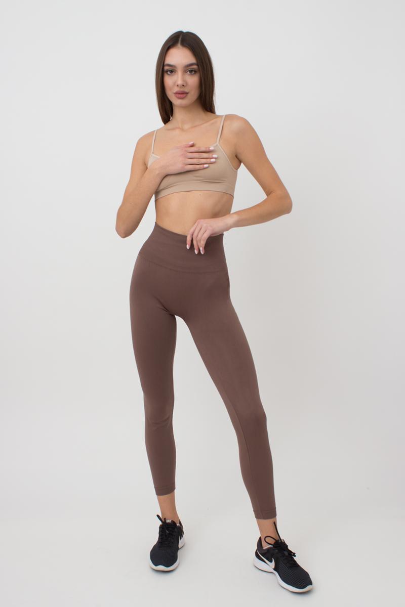 Бесшовные леггисны из микрофибры 1005298 Leggings Model 2 deep taupe