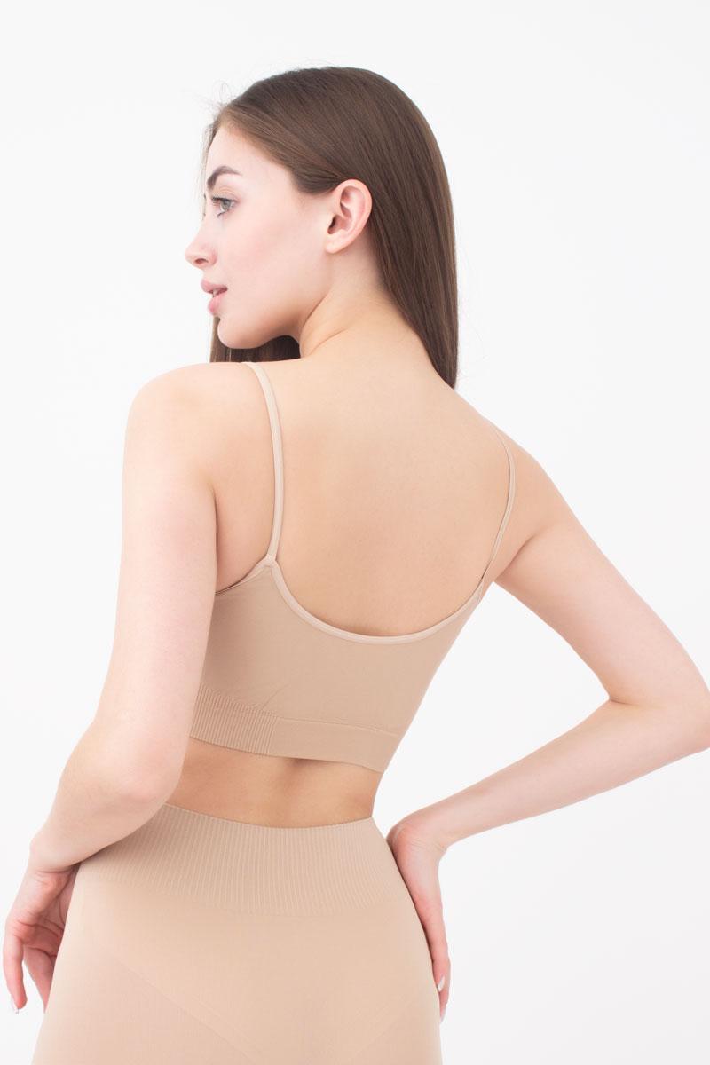 Бесшовный бра-топ на тонких бретелях 1009619 Cami Top naturale