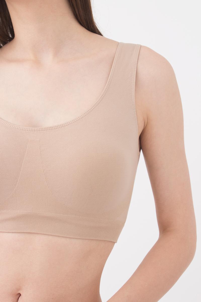 Бесшовный бра-топ на широких бретелях 1009647 Tank Top naturale