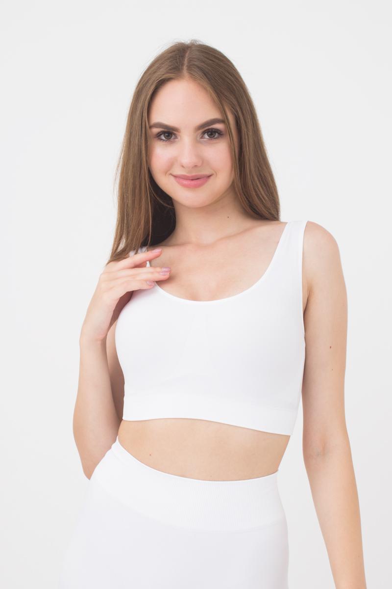 Безшовний бра-топ на широких бретелях 1009647 Tank Top white0