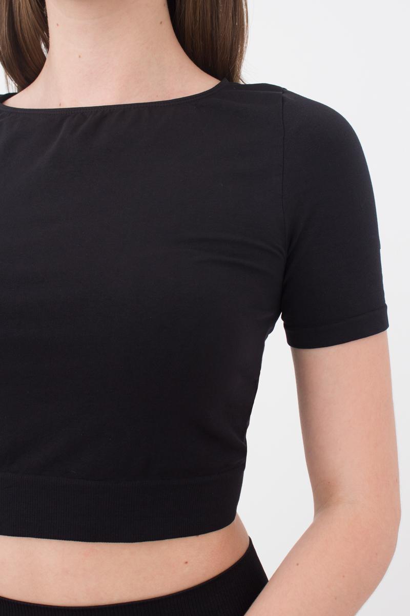 Кроп-топ с коротким рукавом 1009690 Crop T-Shirt black