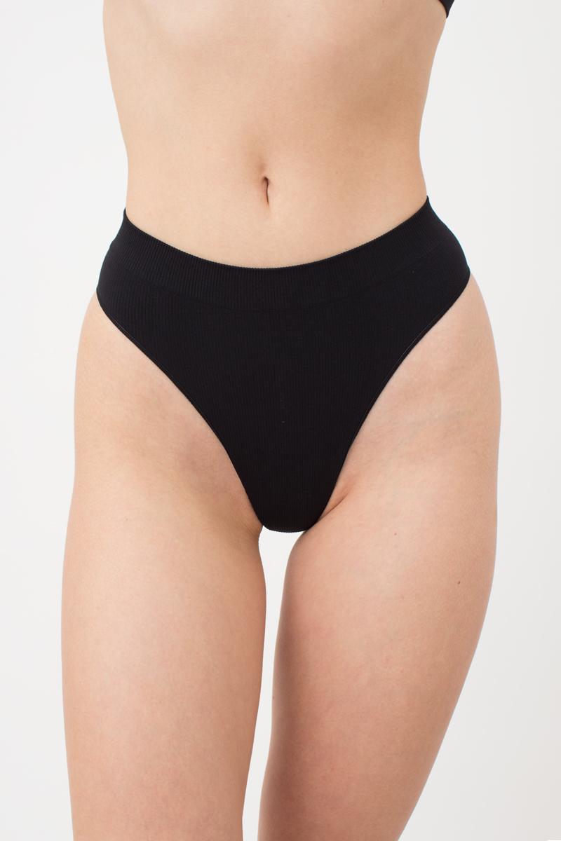 Трусики бразилиана в рубчик 1010542 Brasilian Briefs Rib black