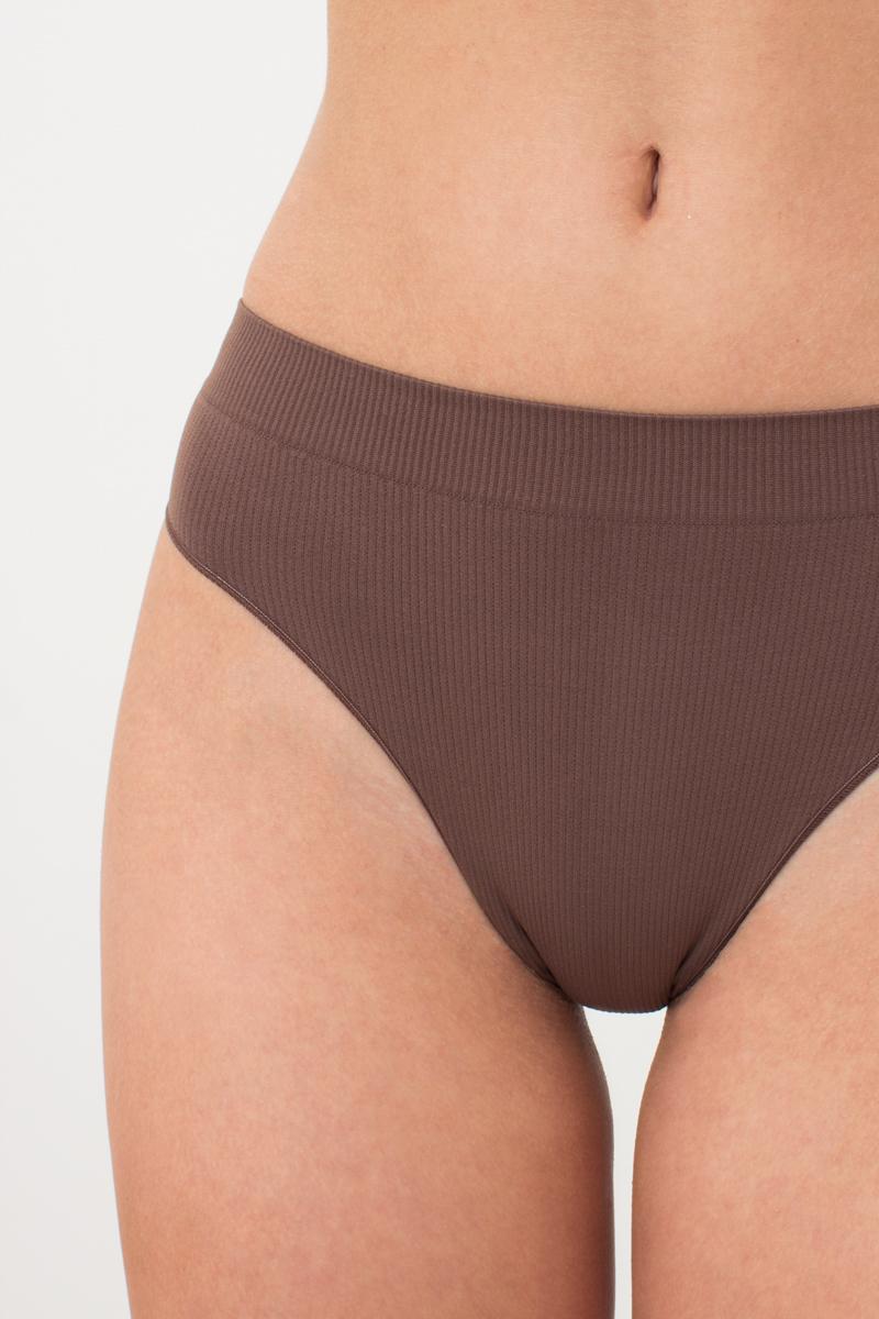 Трусики бразилиана в рубчик 1010542 Brasilian Briefs Rib deep taupe