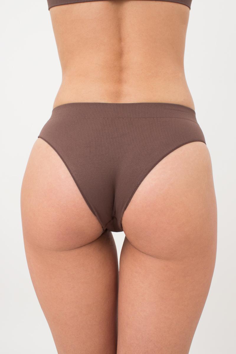 Трусики бразилиана в рубчик 1010542 Brasilian Briefs Rib deep taupe