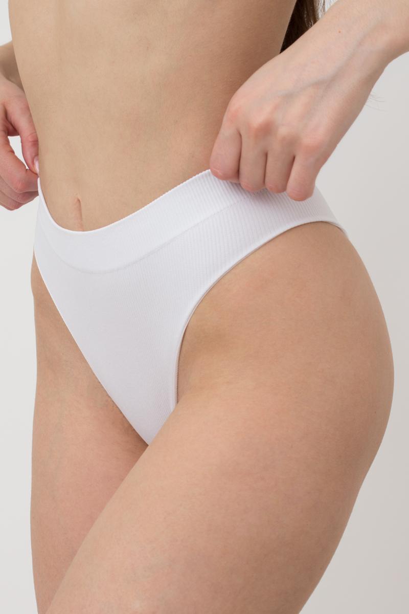Трусики бразилиана в рубчик 1010542 Brasilian Briefs Rib white