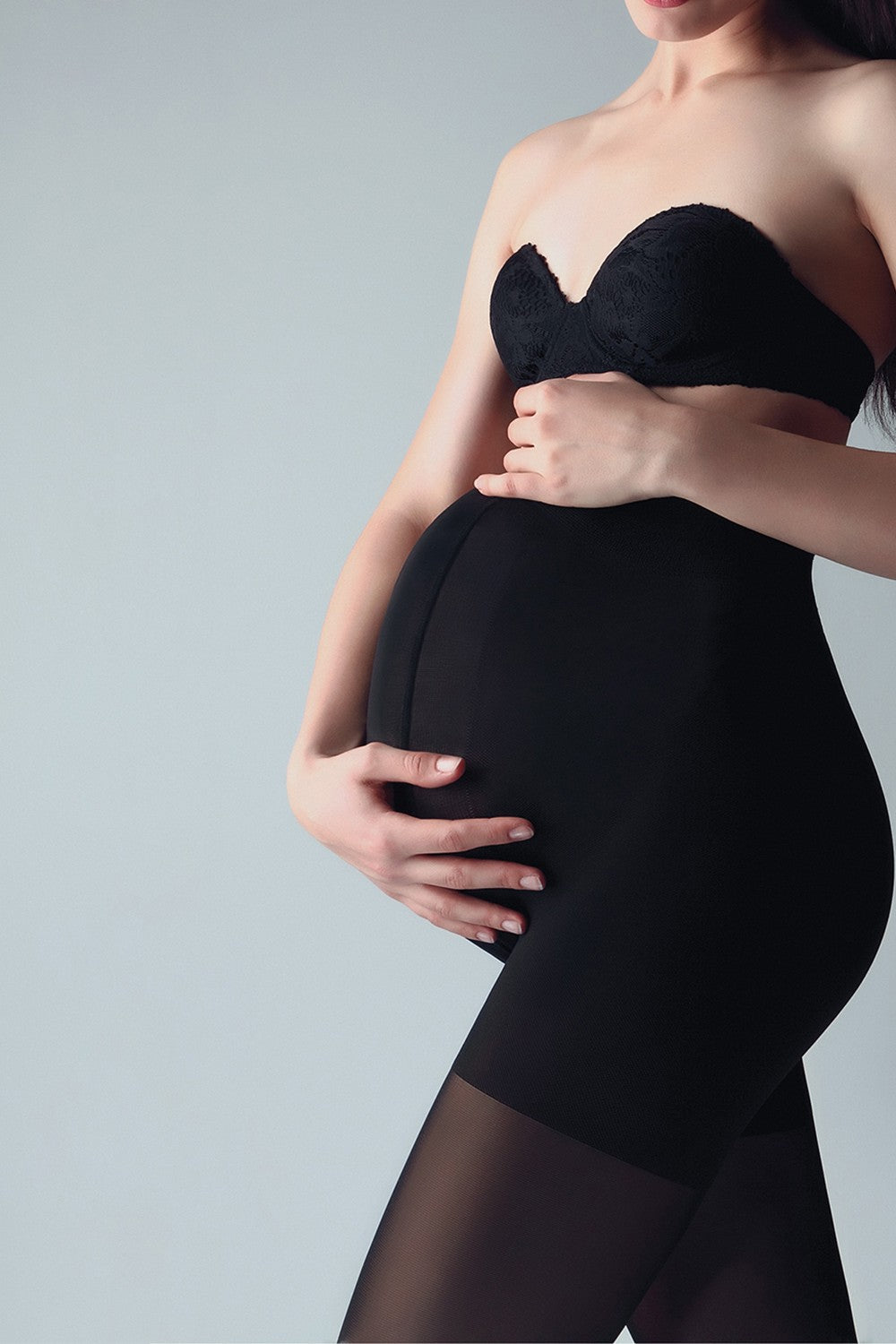 Теплые колготки для беременных с хлопком Mama cotton 200d