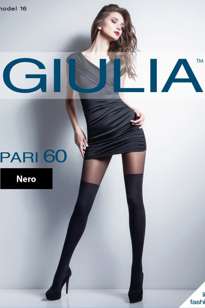 Колготки в сетку с имитацией чулок Pari 16 60d