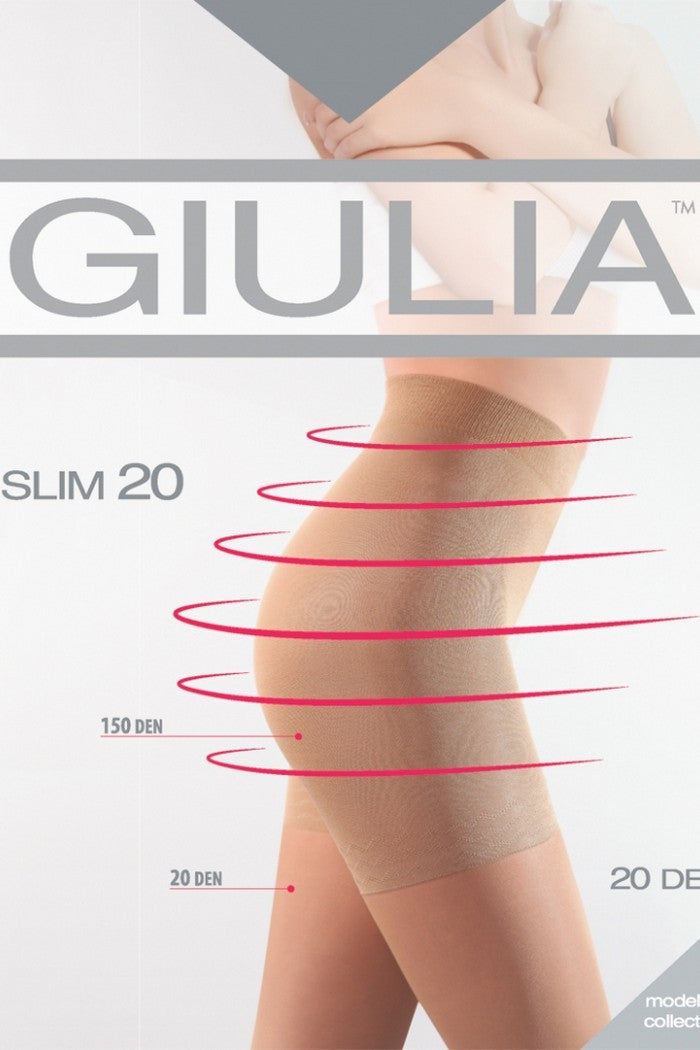 Матовые колготки с уплотненными шортиками Slim 20d