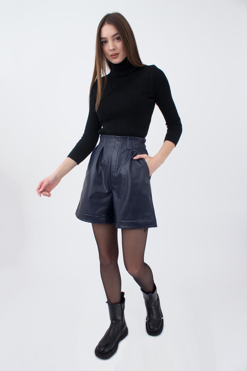 Шорты из искусственной кожи UP-00000382 navy