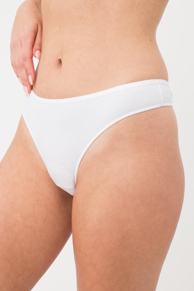 Хлопковые трусики стринг Leila UP-00000559 white