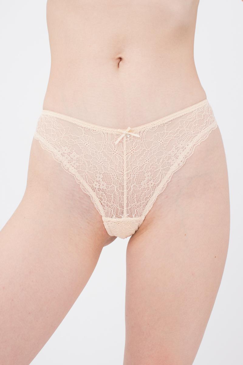 Кружевные трусики бразилиана Albina UP-00001778 beige