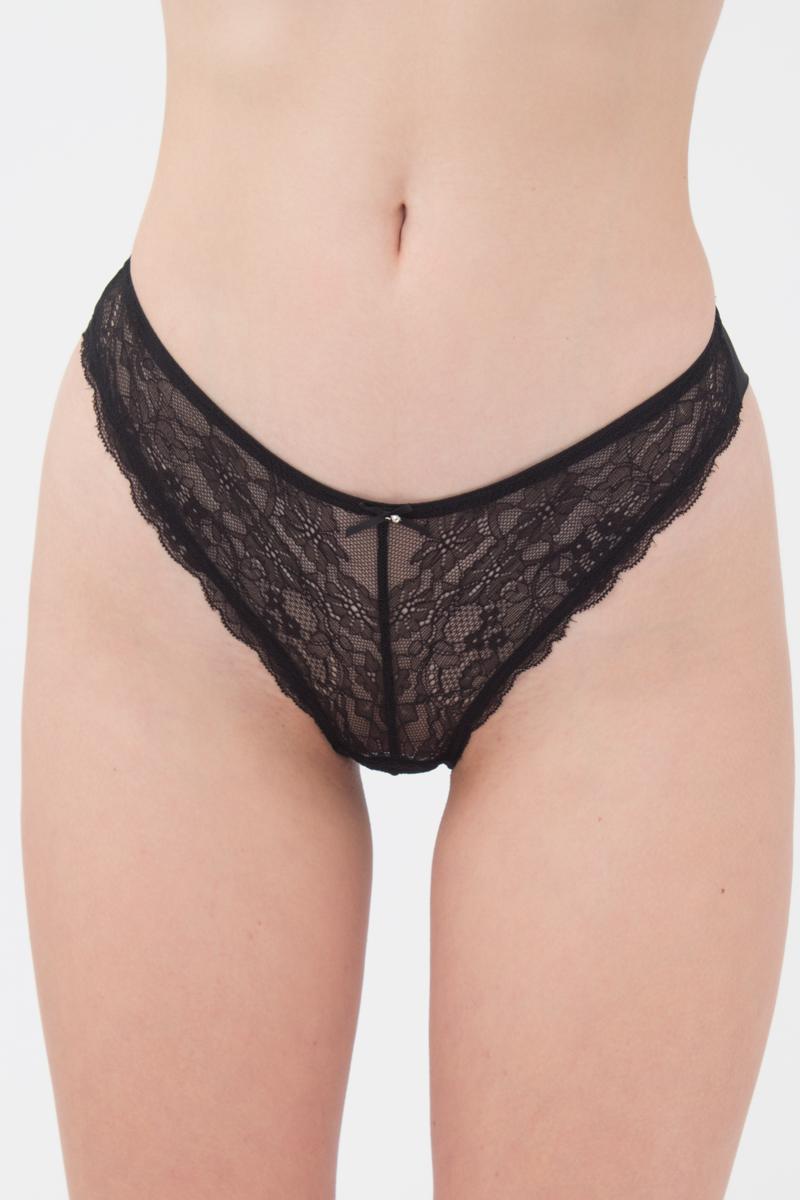 Кружевные трусики бразилиана Albina UP-00001778 black