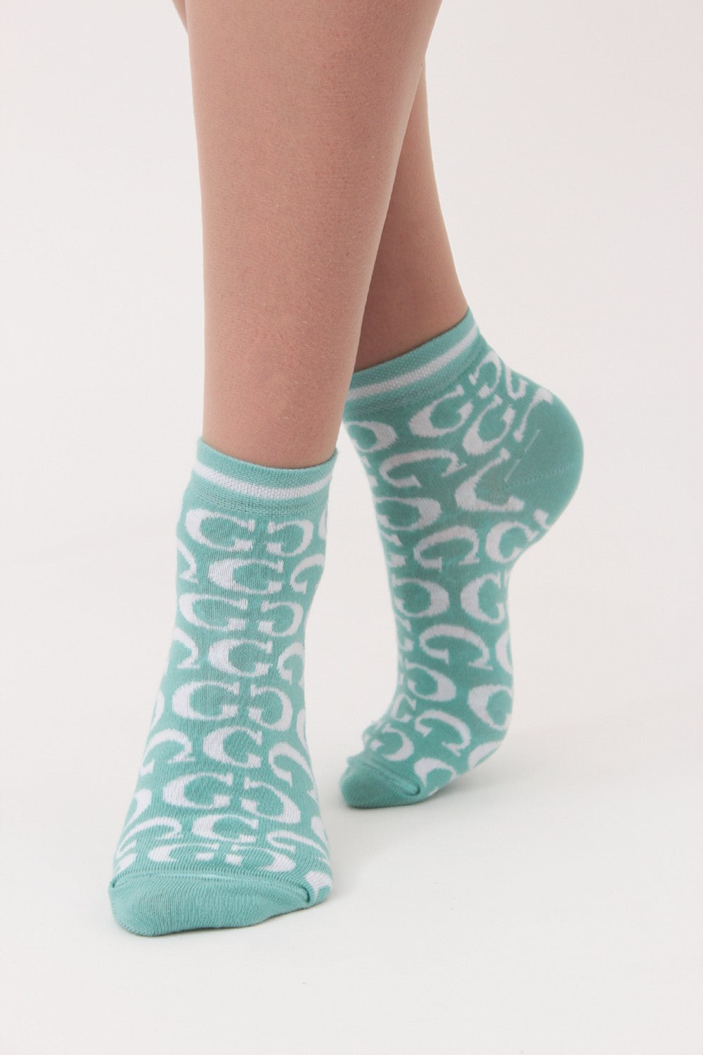 Набор носков с принтом WS2 Set 7 (5 шт.) white/pastel turquoise