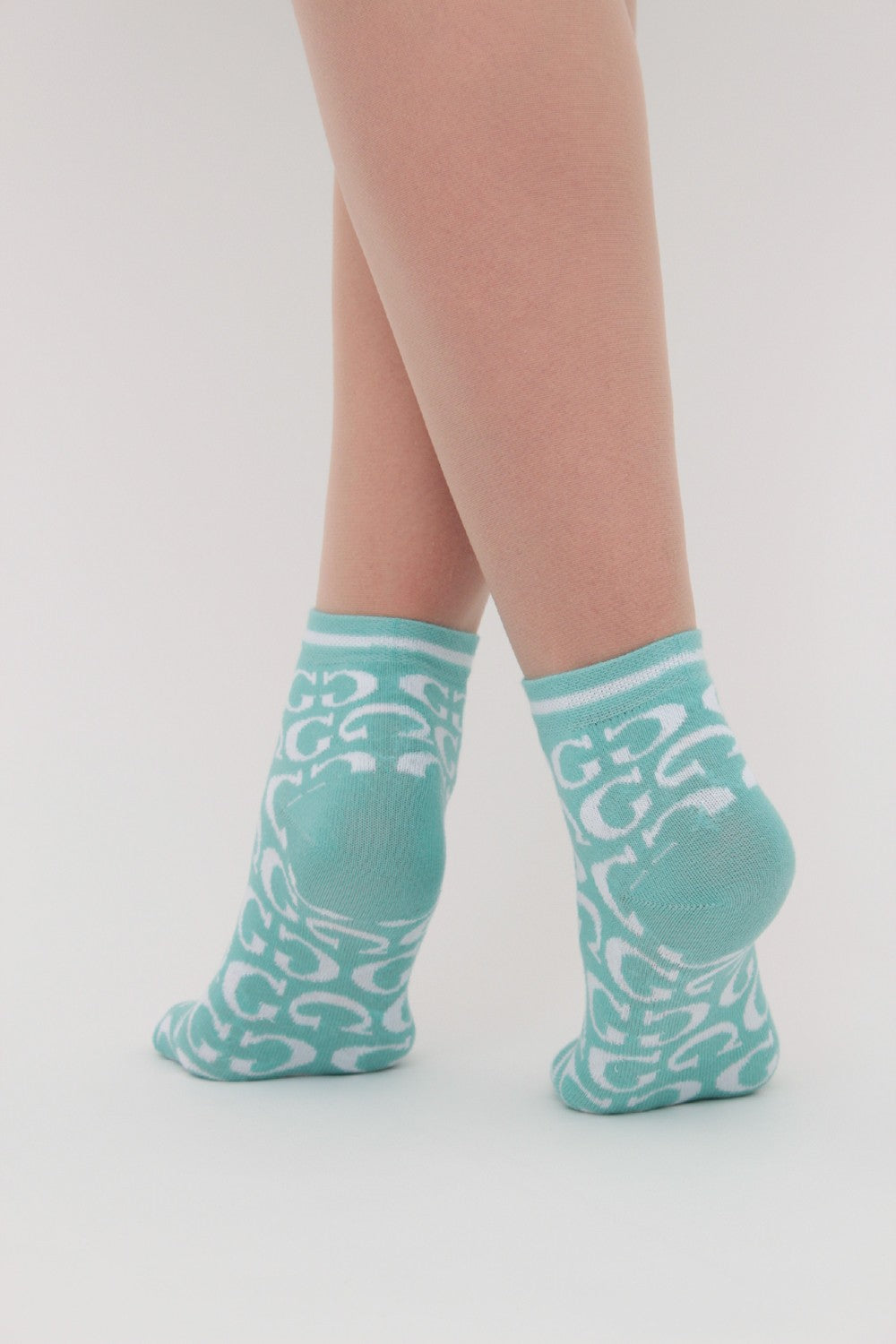 Набор носков с принтом WS2 Set 7 (5 шт.) white/pastel turquoise
