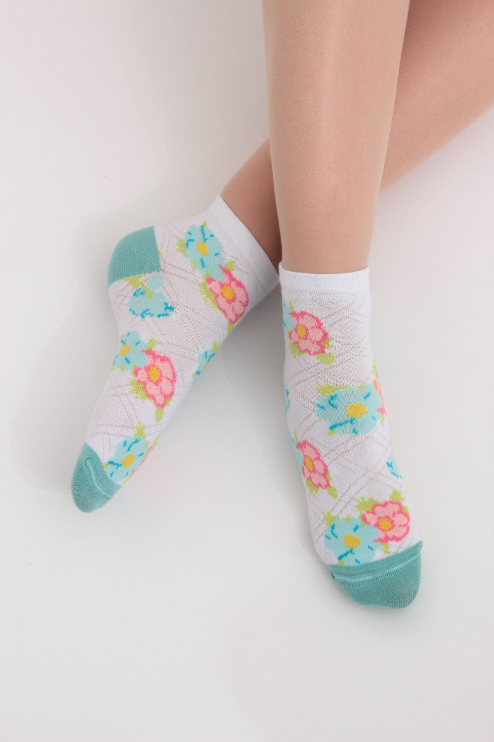 Набор носков с принтом WS2 Set 7 (5 шт.) white/pastel turquoise