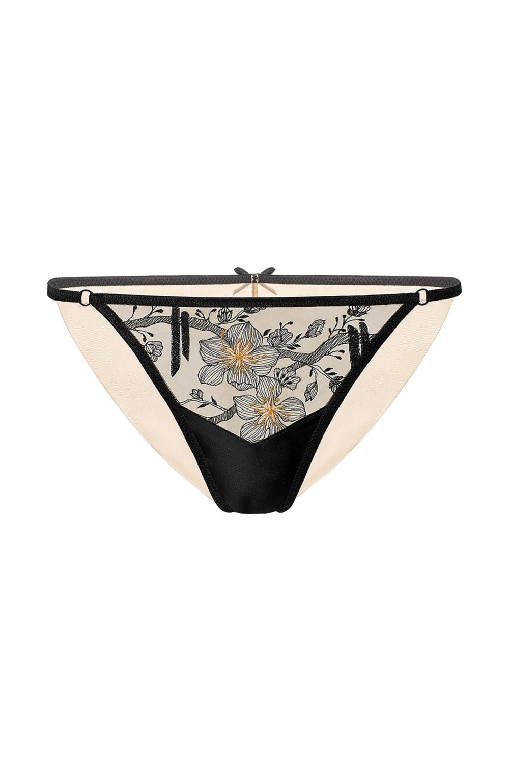 Трусики слипы с вышивкой Magnolia 24300 beige/black