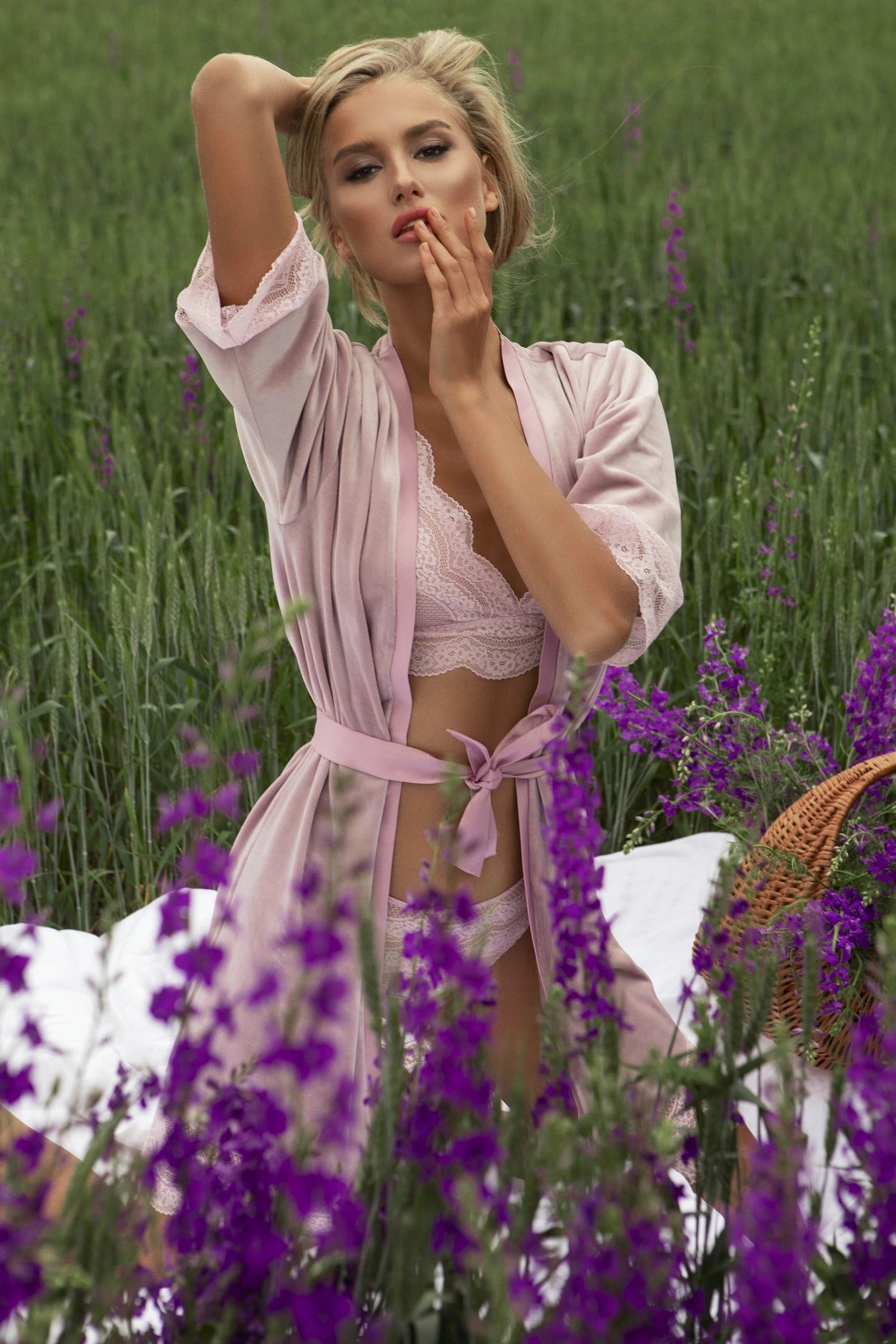 Халат из сатина 804-6752 rose