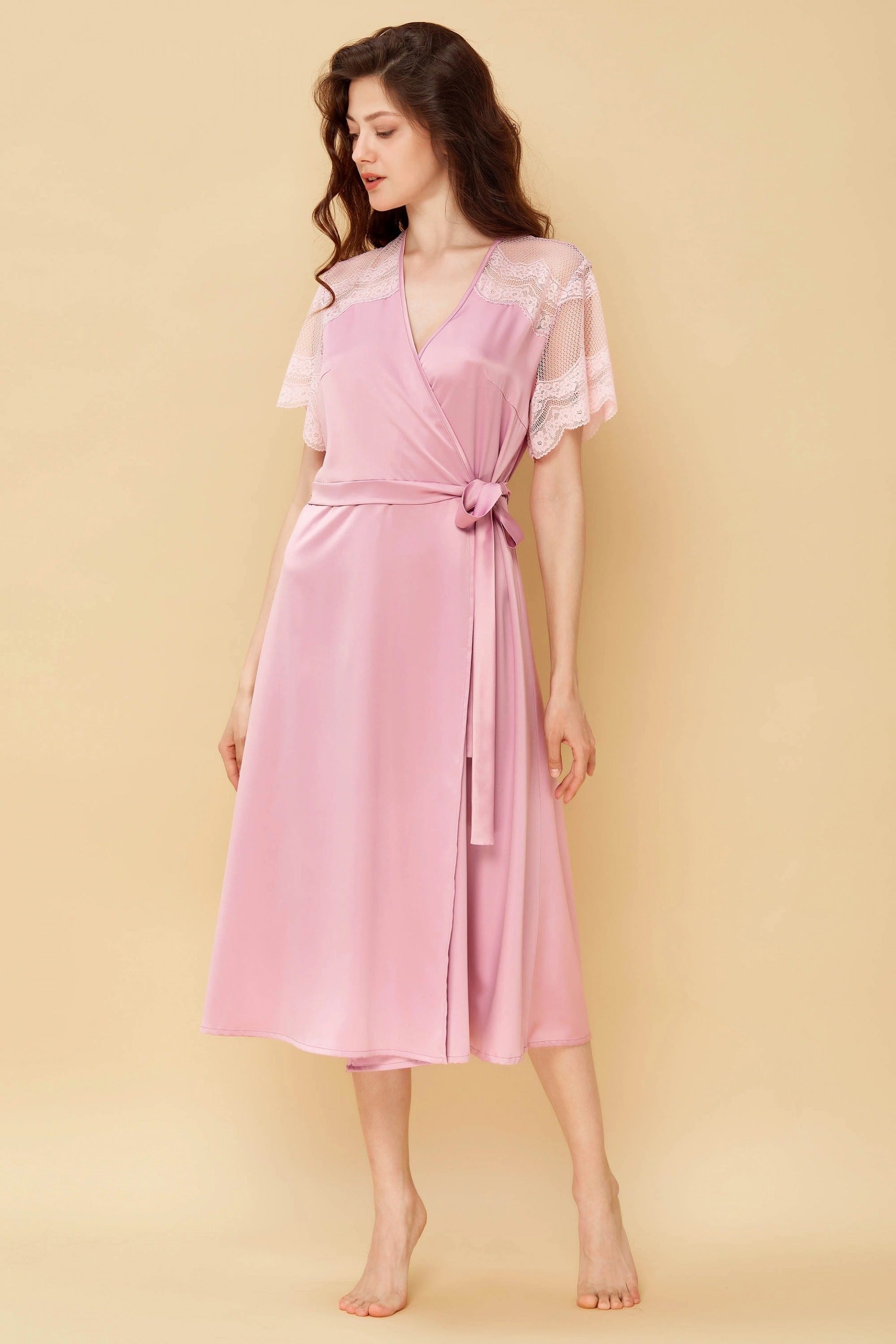 Халат із сатину 804-6752 rose