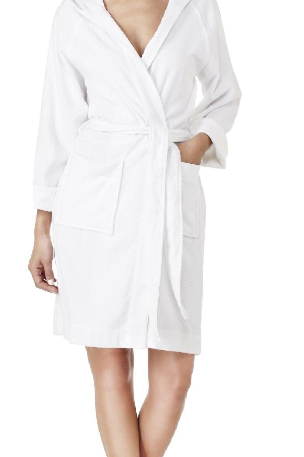 Халат с капюшоном YI2019259/100 white