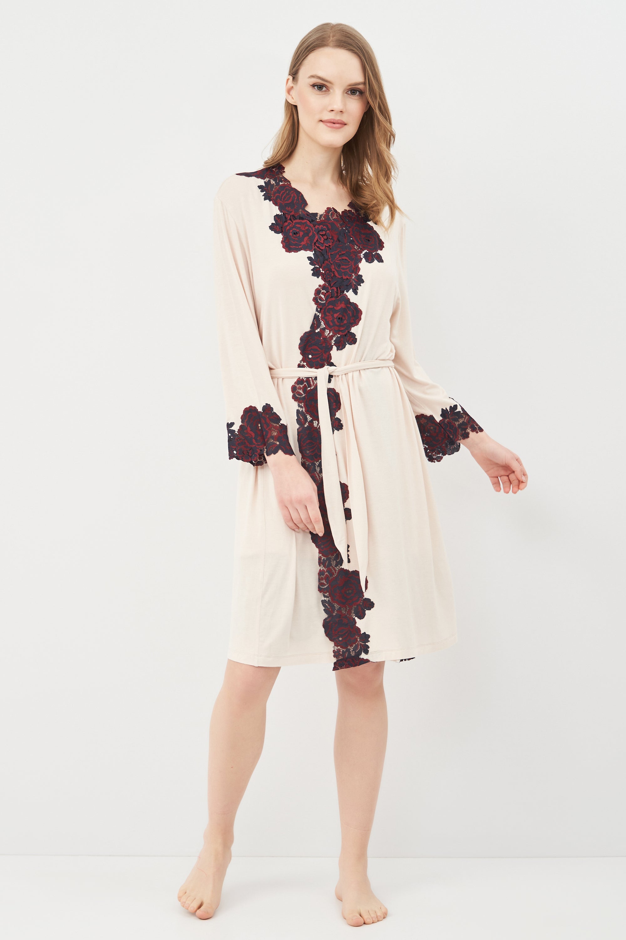 Халат из бамбука 03144 beige