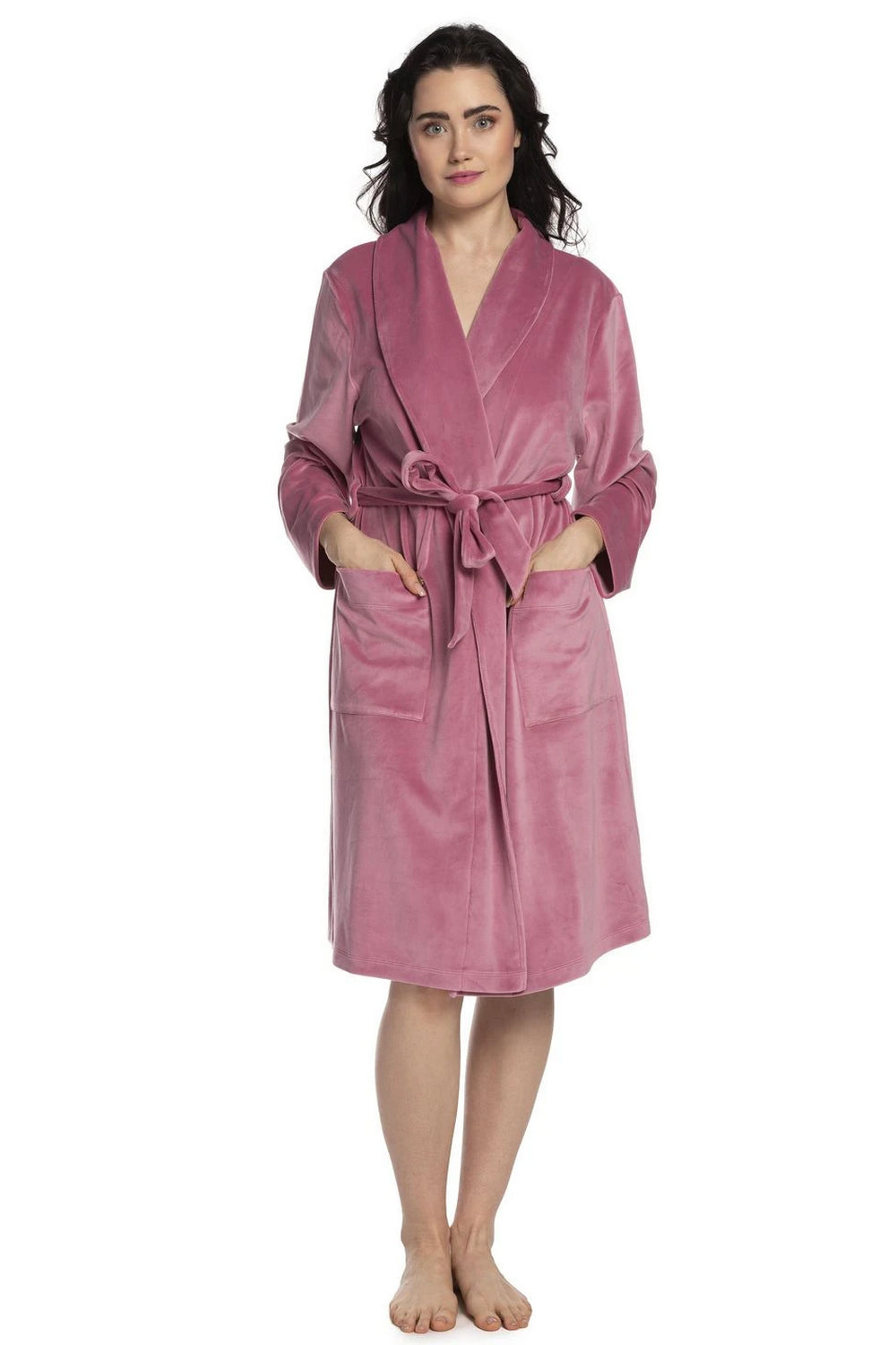 Велюровый халат 03204 rose