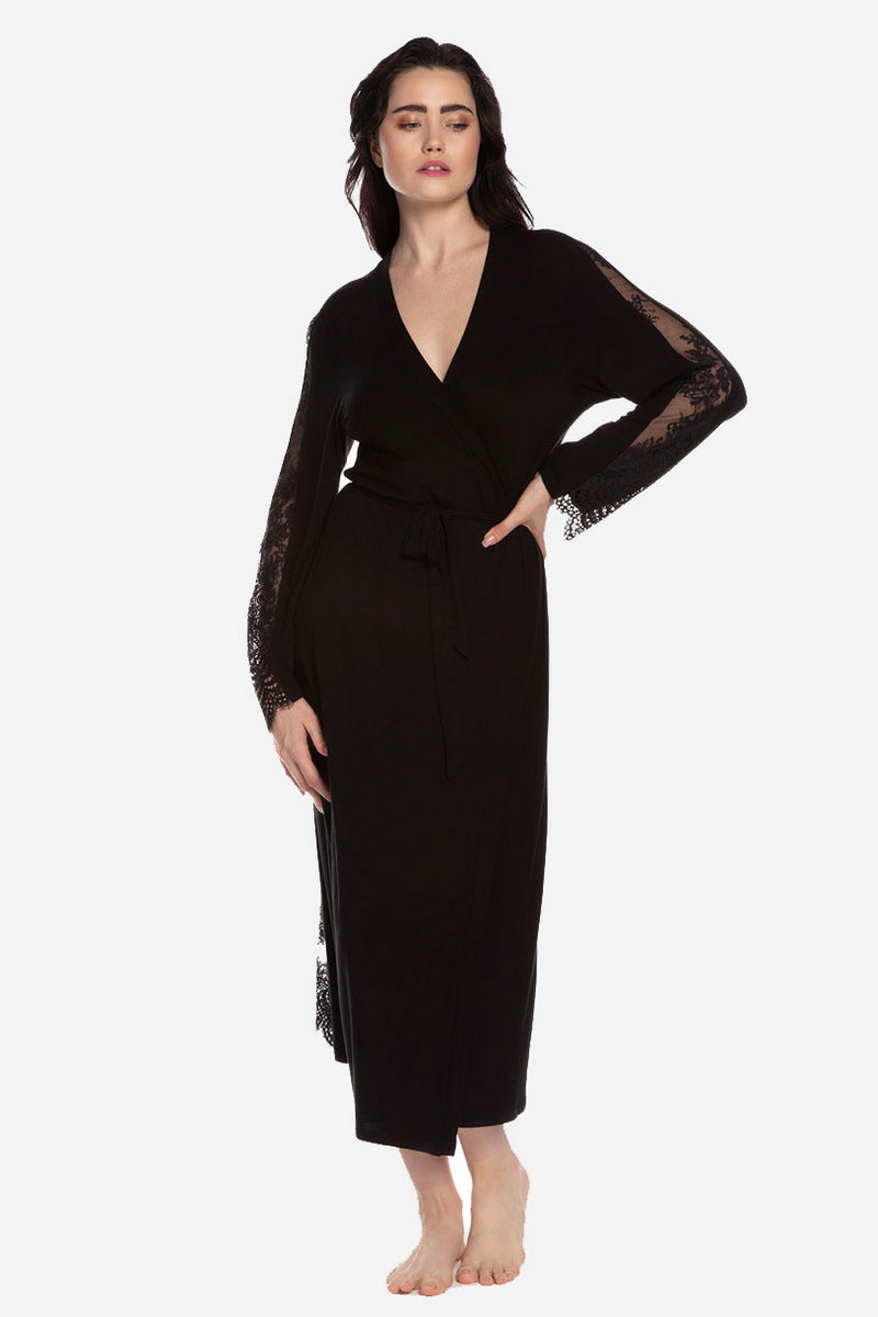 Халат из бамбука 10502C black