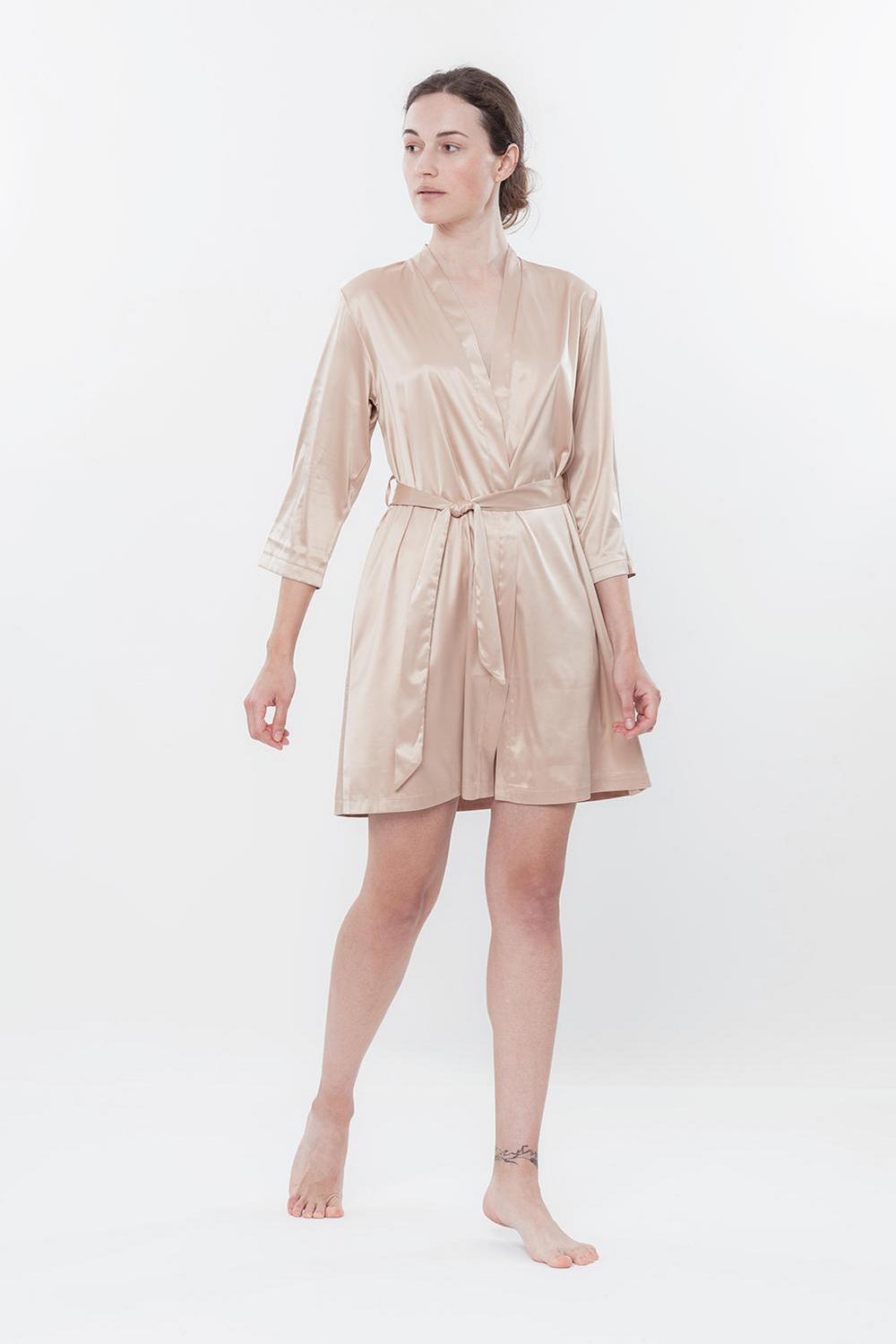 Халат из сатина S03200 beige