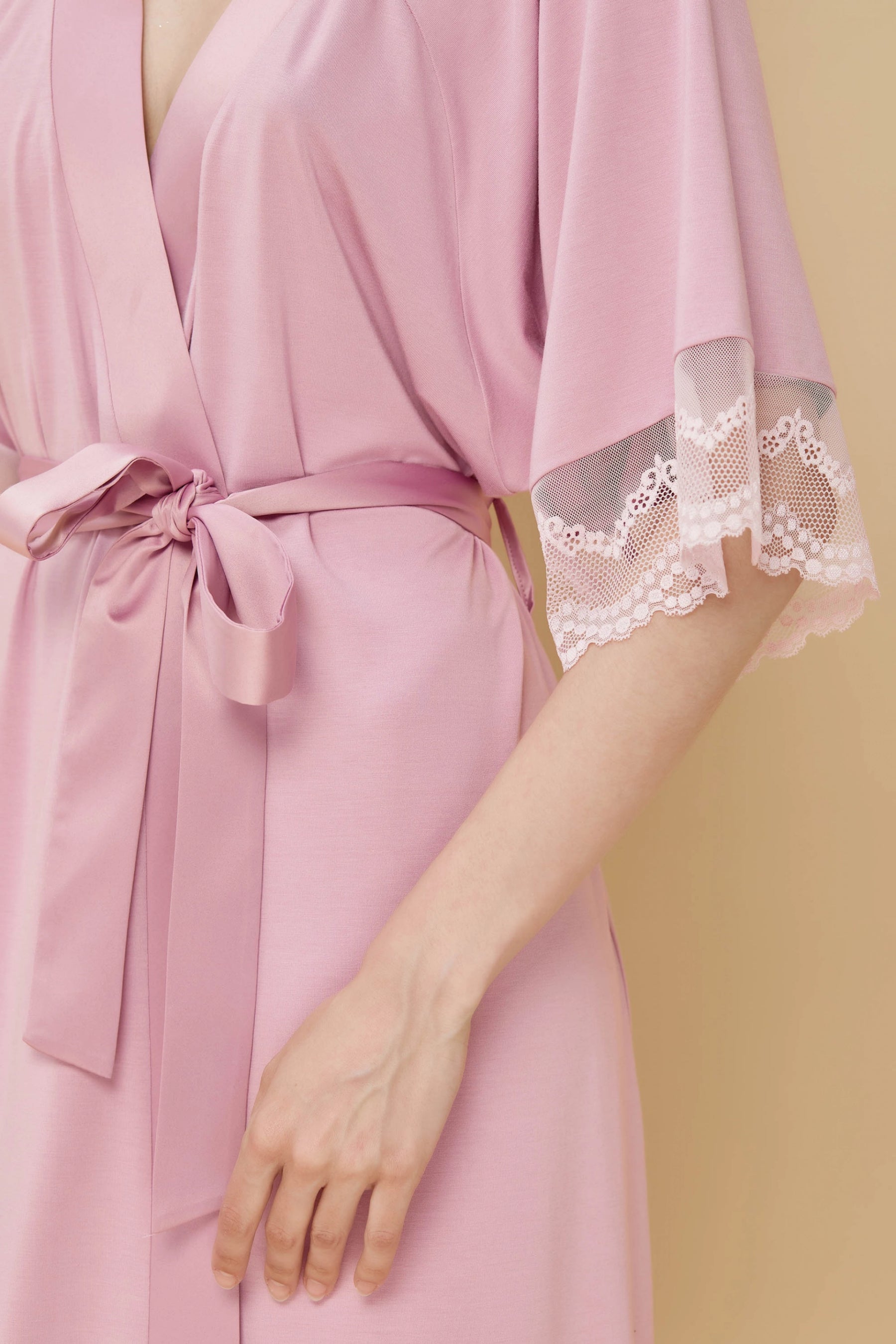 Халат с кружевной спинкой 802-6759 rose