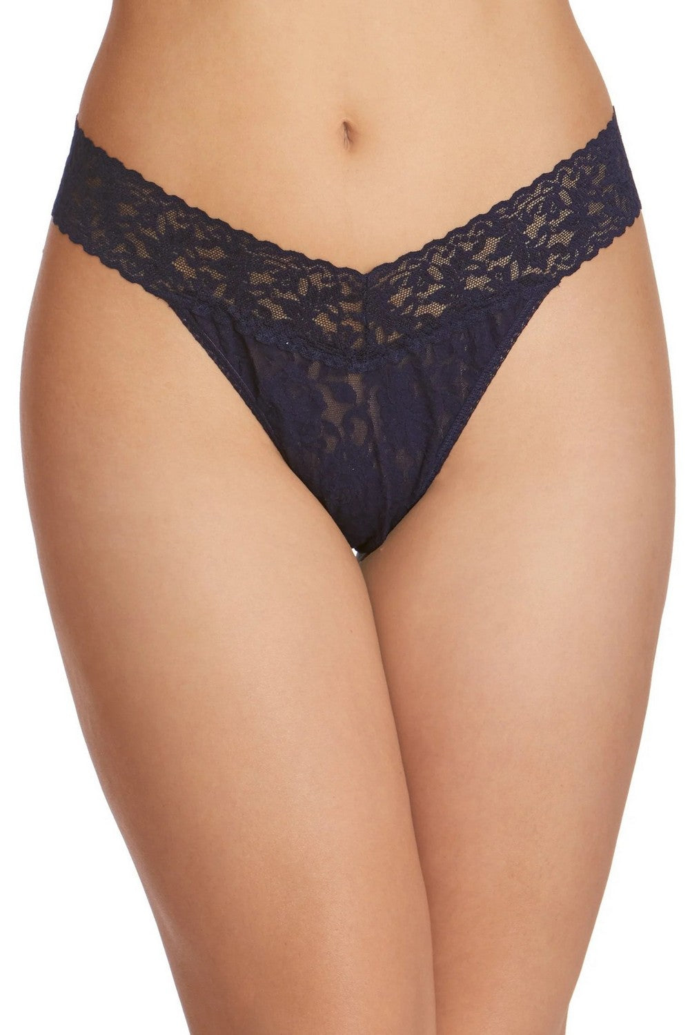Кружевные трусики стринг 4811P Signature Lace navy