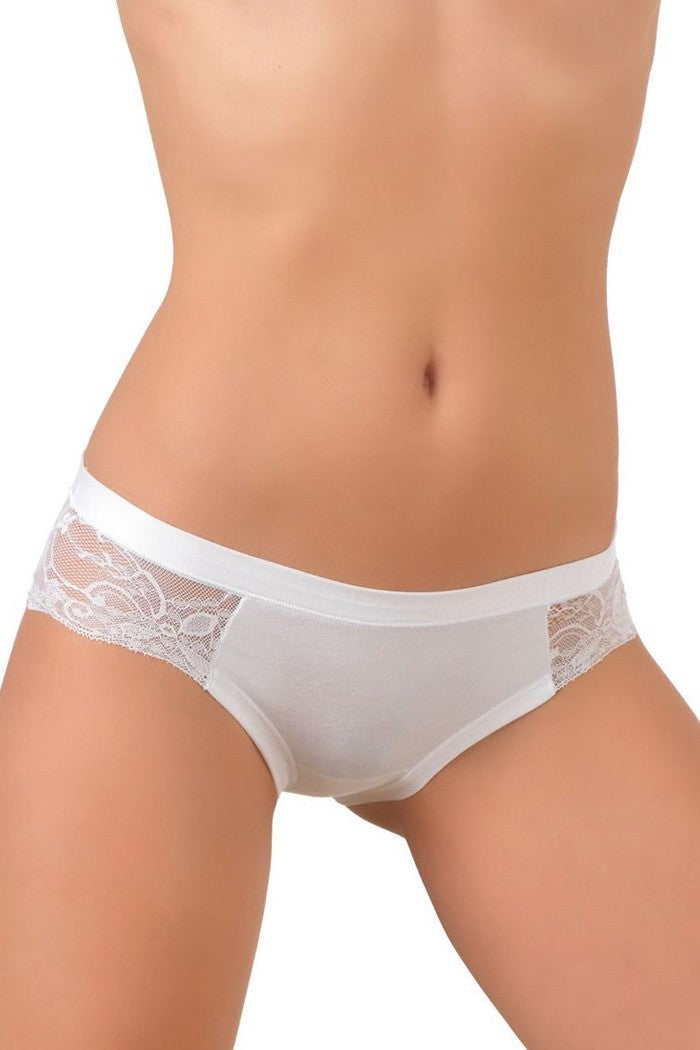 Трикотажные трусики слип с кружевом 520
