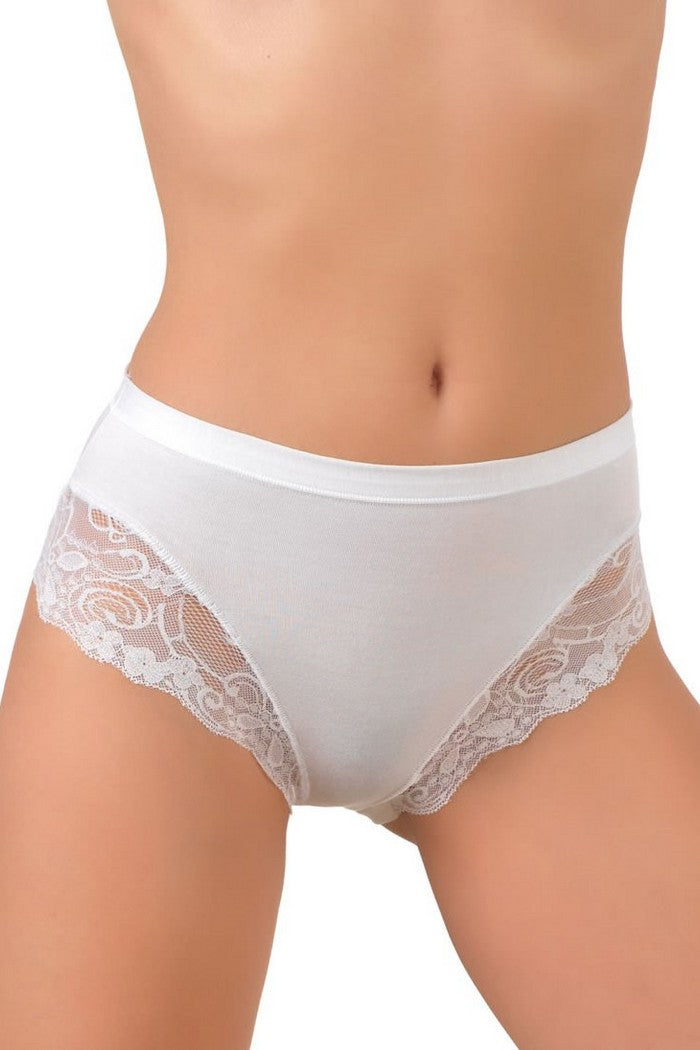 Трикотажные трусики слип с кружевом 521