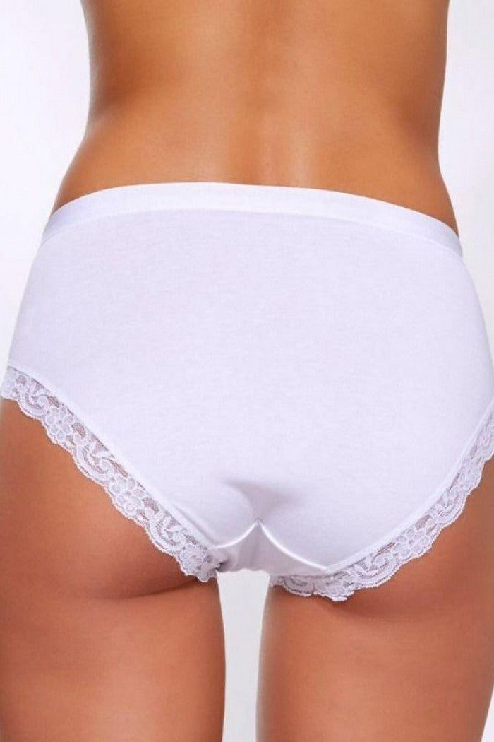 Трикотажные трусики слип с кружевом 532