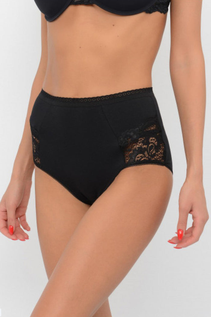 Трикотажные трусики слип с высокой талией 524