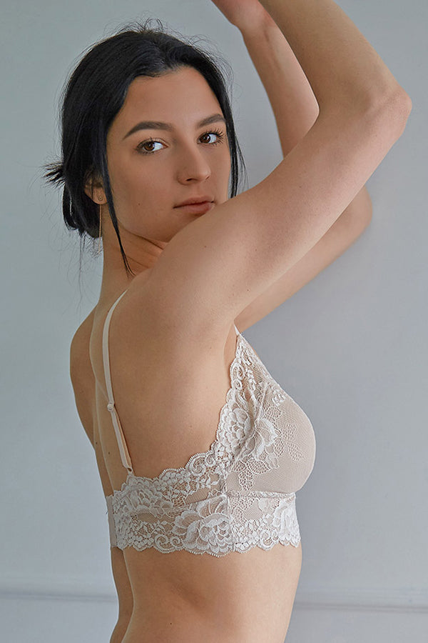 Мягкий бралет с кружевом 31926 nude