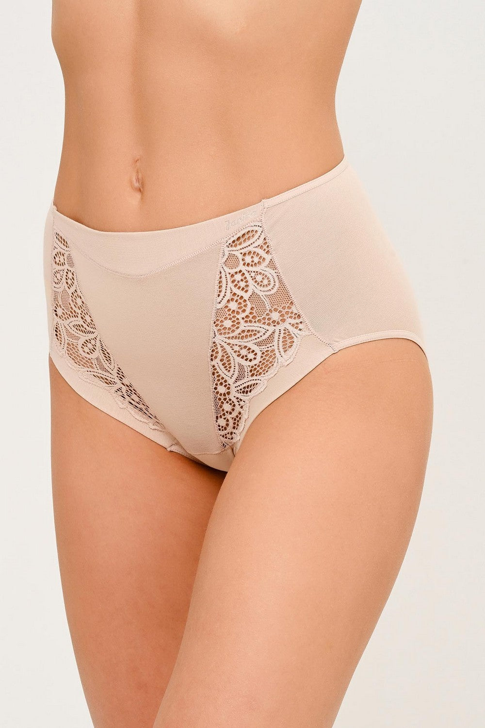 Высокие трусики слип из хлопка 32267 Carey dune